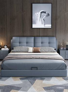 轻奢.现代约床主卧大气简软包婚床15米18科技.QNV布艺双人床