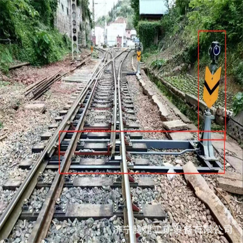 P60立式扳道器转辙机带信号灯铁路钢轨道岔表示器 矿用手动扳道器