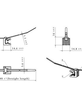 T式30RE两CT30REC2323件尼龙扎带卡汽车钣金固定扣自锁式扎带束线
