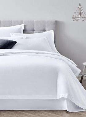 酒店布草上用品白色床件四套全棉纯套棉高档民宿宾馆被床单JDBC床