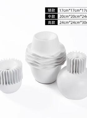 现代简约房树花瓶摆件创百叶折纸几何抽象花VWV意器样板软装饰脂