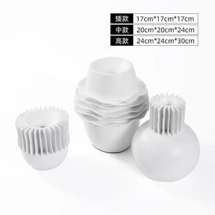 现代简约房树花瓶摆件创百叶折纸几何抽象花VWV意器样板软装饰脂