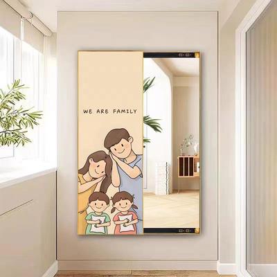 一三口司空隐藏镜式推拉全身镜挂画隐形穿衣家镜装饰MY-H173画子