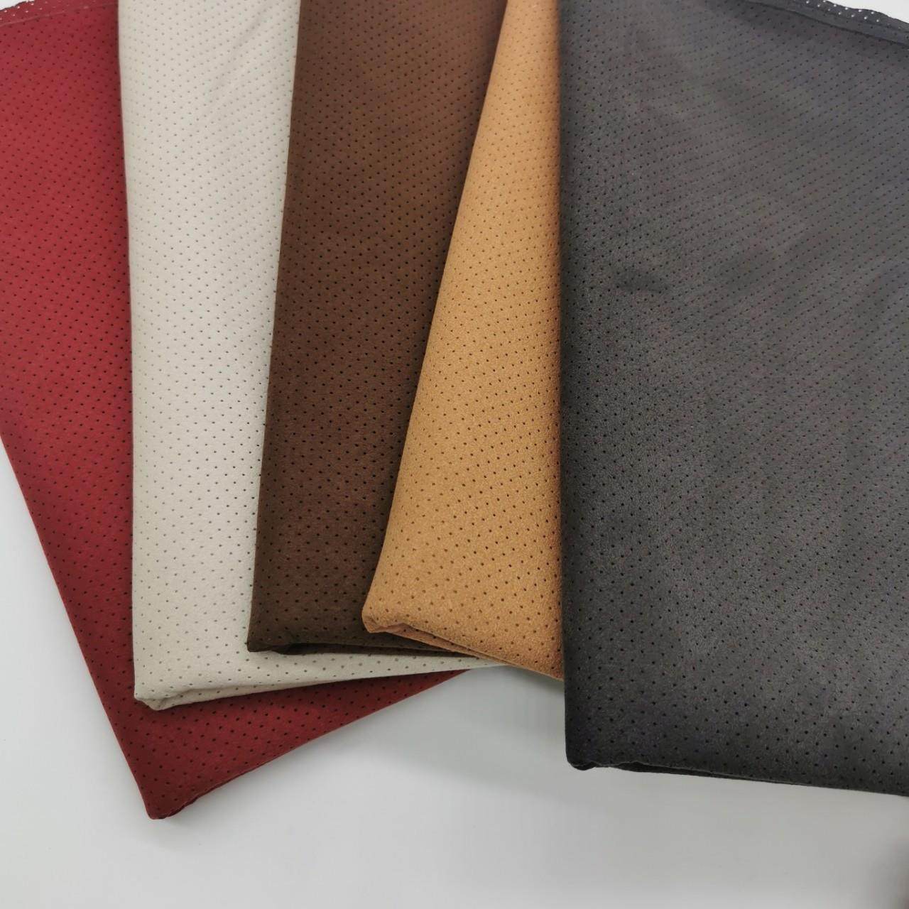 汽车改装顶棚翻毛皮内饰方向盘套档杆套面料绒面打孔皮革绒面质感