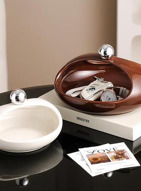 钥匙收纳玄关摆件入户门鞋柜客厅家居陶瓷置物架乔迁新居装饰礼品