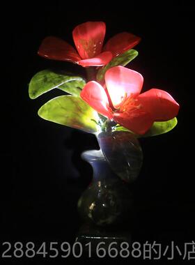 高档天然玉花瓶摆件厅玄关乔迁新居石办公客酒柜电视柜装工饰艺送