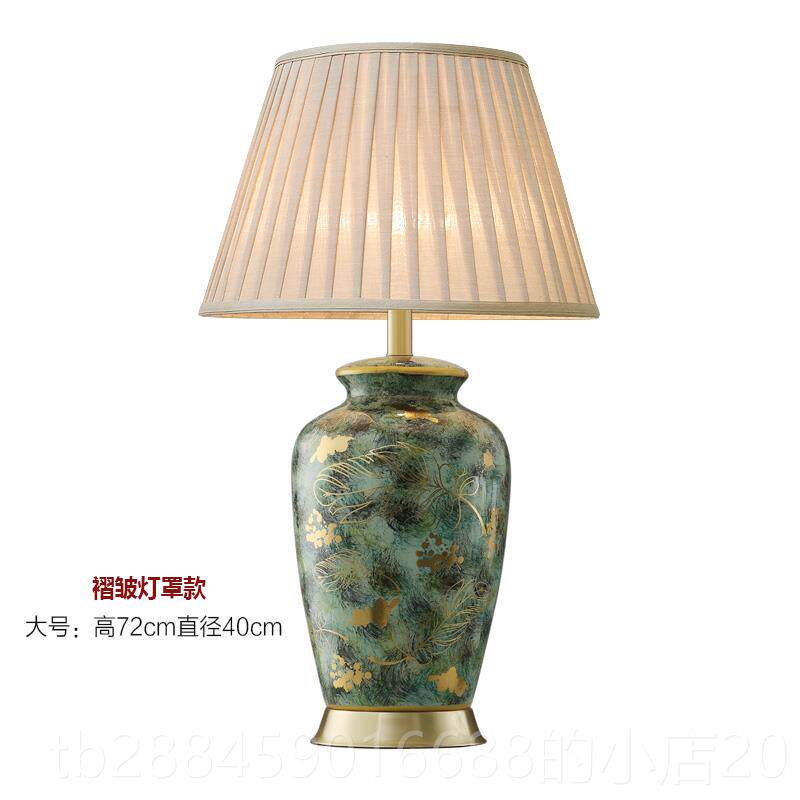 高档美号式灯别墅客厅装饰大高台中式复古奢华档卧室床头全铜灯设