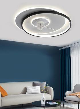 新款风灯现代约超薄吸顶灯扇lCLM带ed电扇灯卧室书房灯具厂家现简