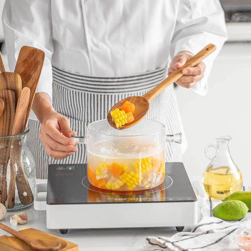 亚勺马逊爆款相思烘木8件套家实木料理搅拌OPX木子用木铲烹饪焙套