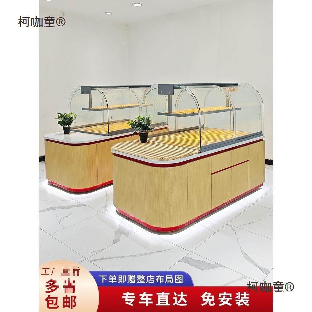 蛋模型示烘焙展柜西点冷边藏柜三明治ODK不锈钢柜店糕中岛面包麦