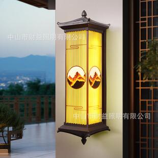 太阳能户外灯新中式防水庭院大壁灯GIZ室外别墅围门楼柱门墙子院