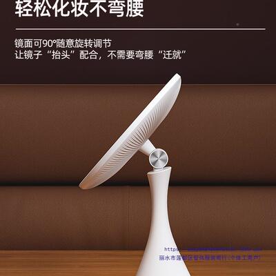 轻镜奢子5化妆镜台式桌面带灯学生家用补光梳妆台镜DCC子022新款