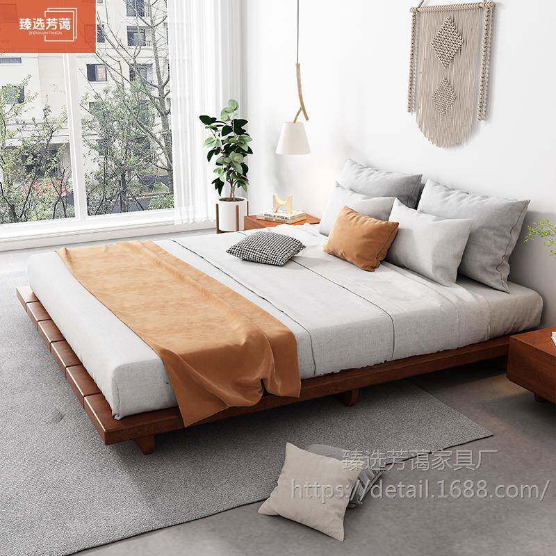 悬浮实式木臻选榻榻米床落地式日体床架骨架榻榻米床一主HWB卧床