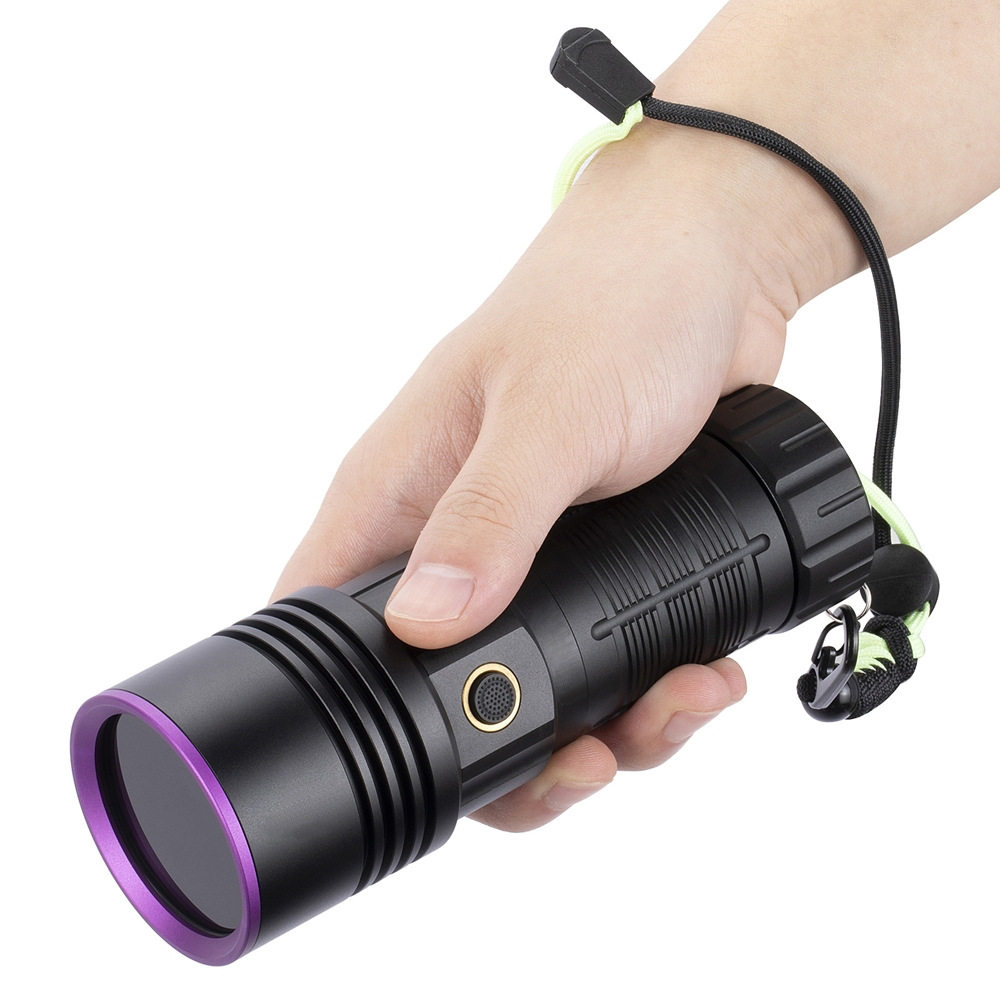 跨境铝合金140W紫光UV365黑镜聚光电筒大功率鉴定烟酒宠物检测led