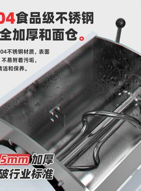 霆和面机商用大型5RQN冠0斤不钢全公自动揉面机25斤锈面粉打面搅