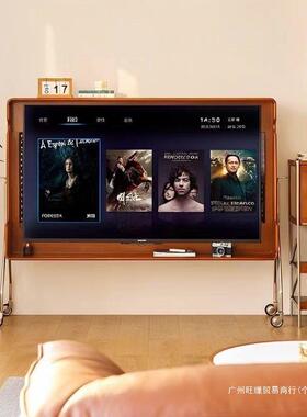 移动电视家用客厅展式落地架QUU立式实木风电视柜轻感奢电视支架