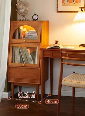 欧家具春日边VXI柜厅樱拉木沙发小立柜床头窄书柜桃客电视储物斗