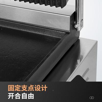 台式商扒不用电热压板锈钢加厚扒煎板双面牛扒铁板鱿88554鱼压板