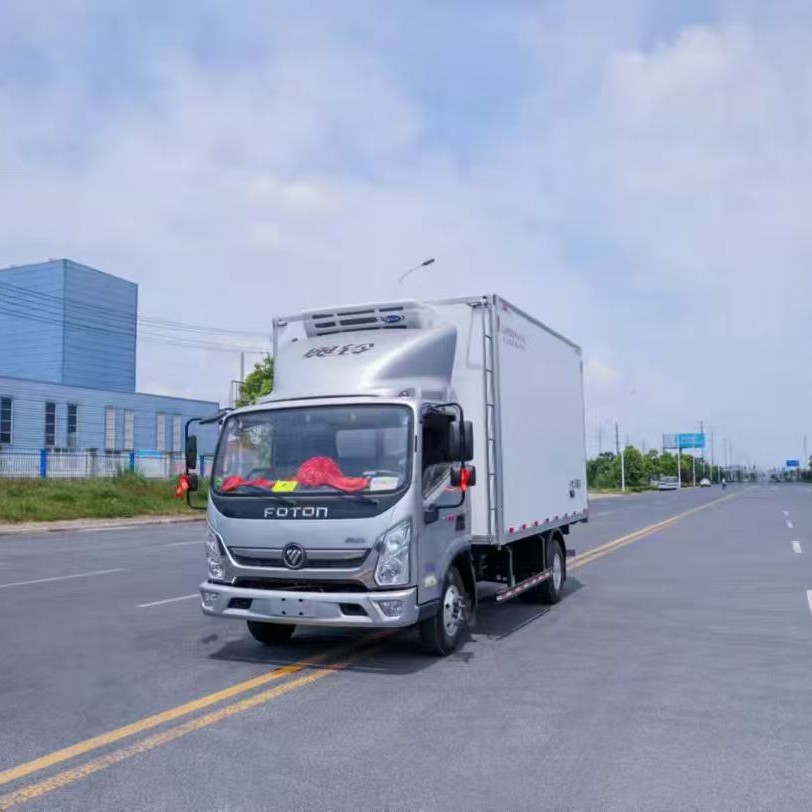 国六蓝牌冷藏车 冻货海鲜猪羊肉配送保温车|厢式货车