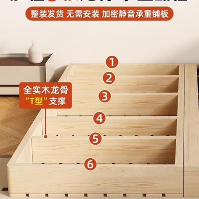 MPW实木榻米床架家用台无床防头透气潮排骨架日式矮床榻民宿地床
