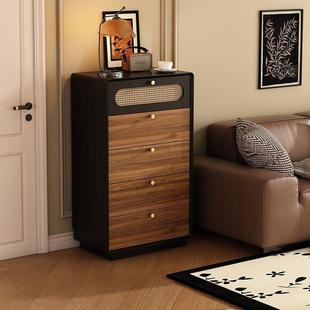 中古风五斗柜客厅靠边尾墙沙发DAV储电视旁立柜物收纳柜卧室床抽