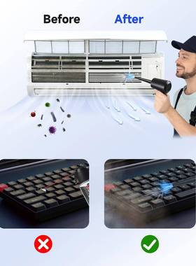 式跨境便携吹尘器手持无线吹尘机XDO用车家两键盘机箱大功尘率吹