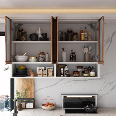 实房木厨台吊柜墙挂柜壁挂墙式置物柜卧室卫生间收纳柜阳储物IXB