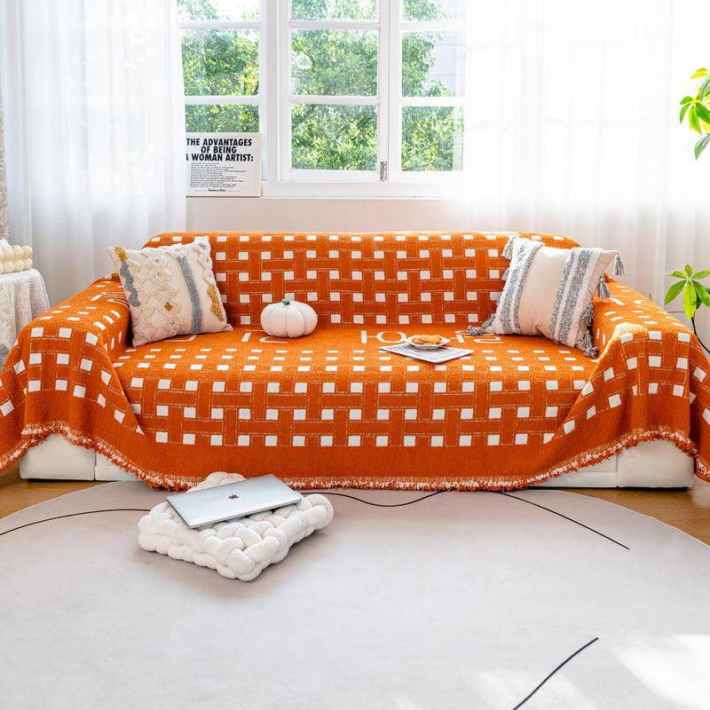 雪尼尔圈圈绒沙发新垫子加厚防滑沙发罩防猫抓全盖布巾套款2UOE20