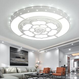 客厅大灯花圆形花大灯LED吸顶灯简约现代豪KNM高华档形型2米包邮