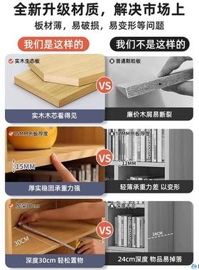 儿童实木书架落地收置物多层客靠墙柜子储物柜学架生VXU纳家用厅