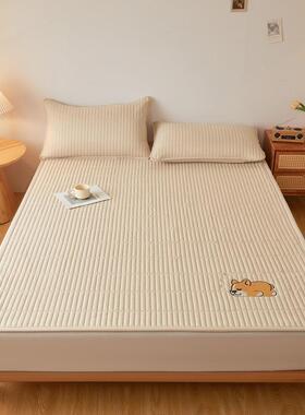 2025新FXI大款纯色原棉豆纤维夹棉软垫床褥用家床柔软舒适亲肤好