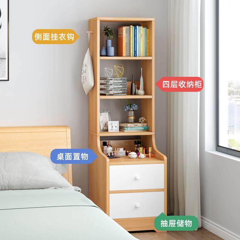 头柜简收约现代卧室简床边多功能实木色易置物床架经济P72C型储物