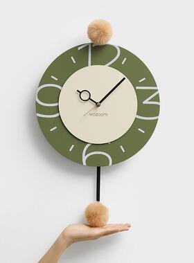 OZOOM屋准免TYOS722打孔钟表简挂钟客厅轻奢约204新款创意W挂墙艺