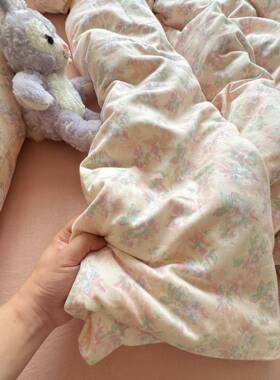 A类纯2棉双纱床上四件全套棉025新F9956S7M款床单被套三件套床笠