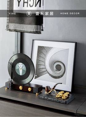 高端男士样房衣展帽间软饰品套PQP装衣柜厅毛毡道具衣装板服摆件