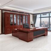 聚采盛649信大班实台老板简桌椅约现代总裁桌桌经理主管办公木皮