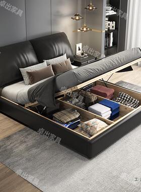 奶风大象耳朵艺床科技布双人床现代约轻奢主卧布艺床油1WJP简.5米