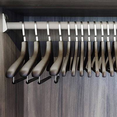 高档黑衣实木衣架衣帽架专F97HS6J9用衣挂高柜端木色质无痕防滑衣