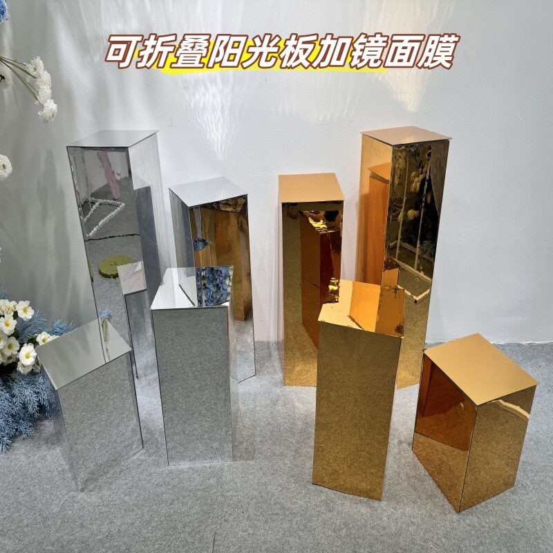 新款婚庆双镜面亚克力路引花架