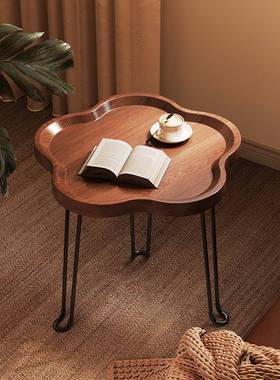 古典风感小阳FVV边茶客厅几置物架台飘窗移动小几圆桌网红可折叠