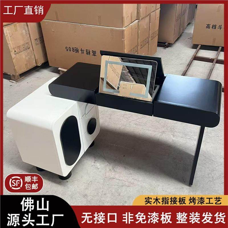 Fl熊s全实木烤漆梳盖39135妆台白猫翻化妆桌卧黑室奶油风斗柜一体,住宅家具,梳妆台/桌,淘宝优惠券,粉丝福利购,淘宝优惠卷