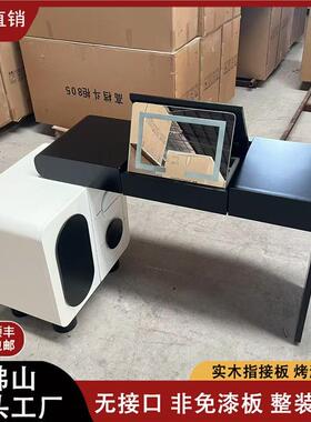 Fl熊s全实木烤漆梳盖39135妆台白猫翻化妆桌卧黑室奶油风斗柜一体