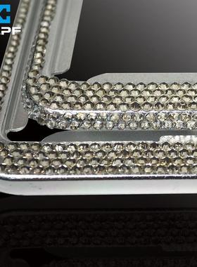 钻石车架镶22184钻带钻水牌照车牌边框带钻车牌牌框框晶钻牌照架