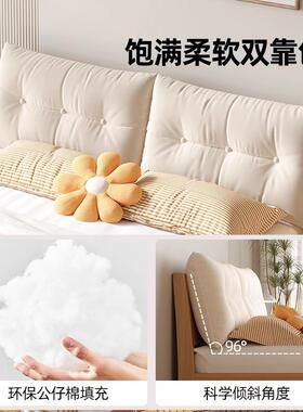 云实床工厂气直销床32057轻奢现代简朵约主卧高端大亲木肤绒实木