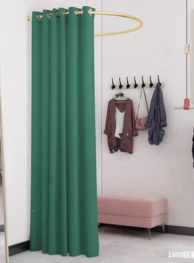 更衣室轨道移场杆33195换衣间试U型衣间门帘门帘动换衣间更临时