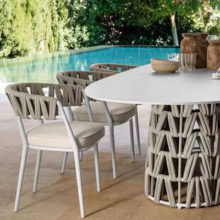 户酒外藤1255编桌椅阳台庭休闲防名宿别院墅店网红防水晒铝合金绳