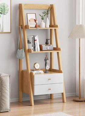 实书架多层梯形置物简阶梯式易卧室客厅阳台收落地81713储木物纳