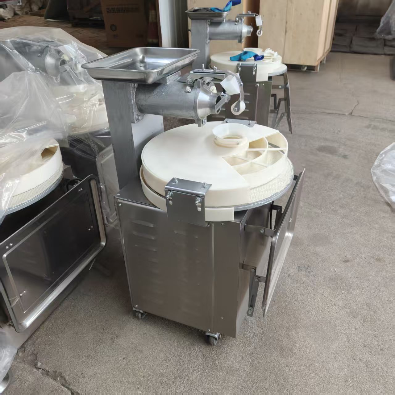 全自动圆盘式馒头机不锈钢面包揉搓圆机 馒头成型机商用圆馒头机