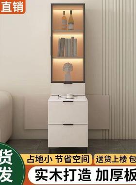 沙侧发边柜边柜客厅柜物柜置家50686用岩板角几实木简约边桌茶几