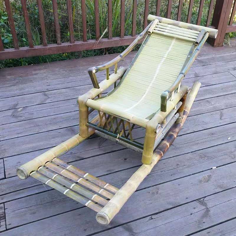 N5纯手工竹躺椅摇摇椅家用逍遥椅阳休闲午休睡午椅实木台老人XDV